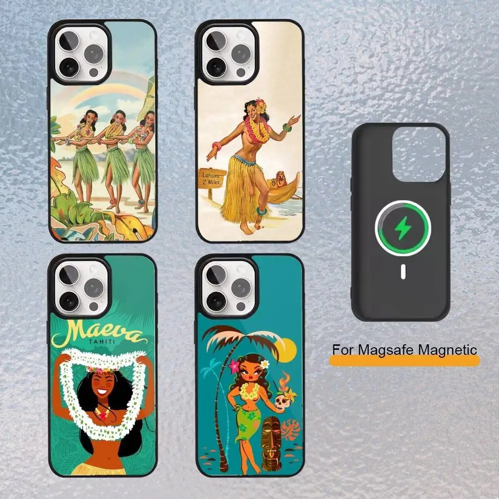 

Hinano T-Tahiti Girl Beach Phone Case for iPhone 17,16,15,14,13,12,11 Plus,Pro Max Magnetic Wireless Charging Cover
