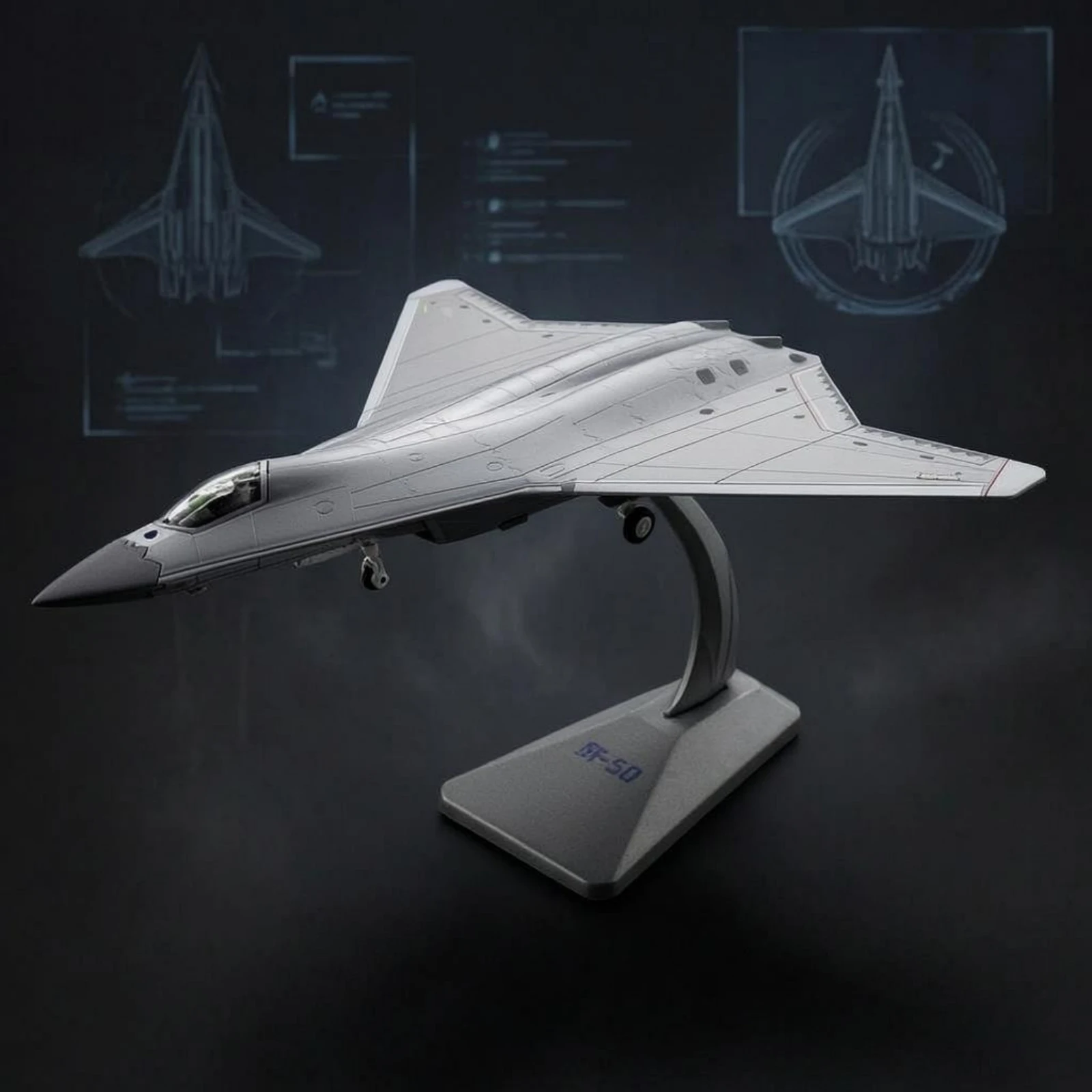 

Next-Gen Fighter Jet Cloaked Fighter Model Highly Detailed 1:100 Scale Fighter Jet Diecast Alloy Airplane Collectible Grade