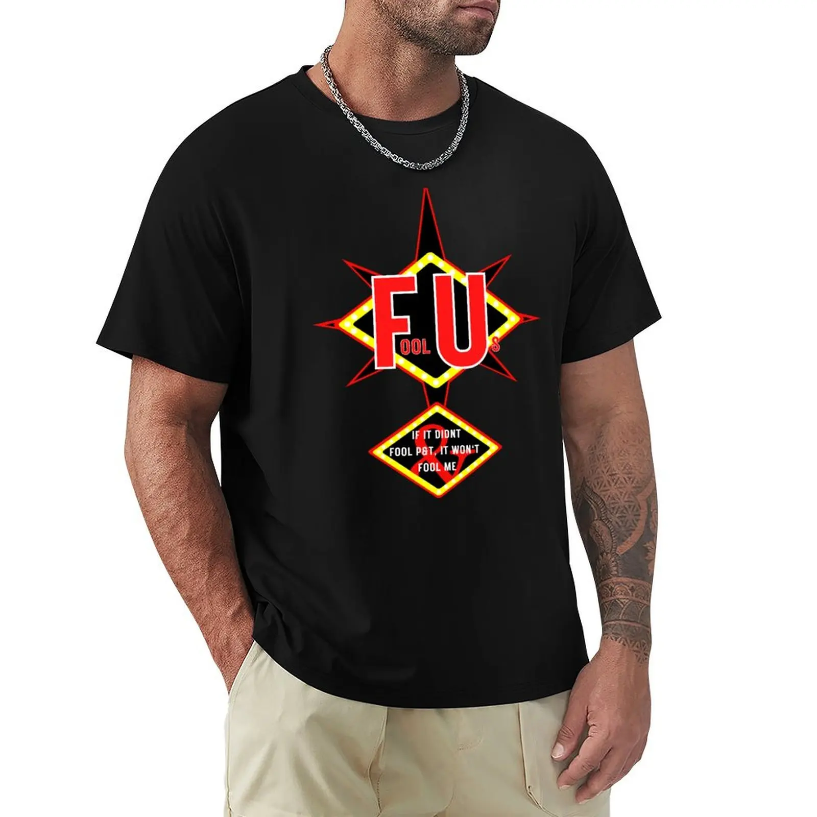 Fool Us Magician Design T-Shirt Anti-Pilling Casual T-Shirt