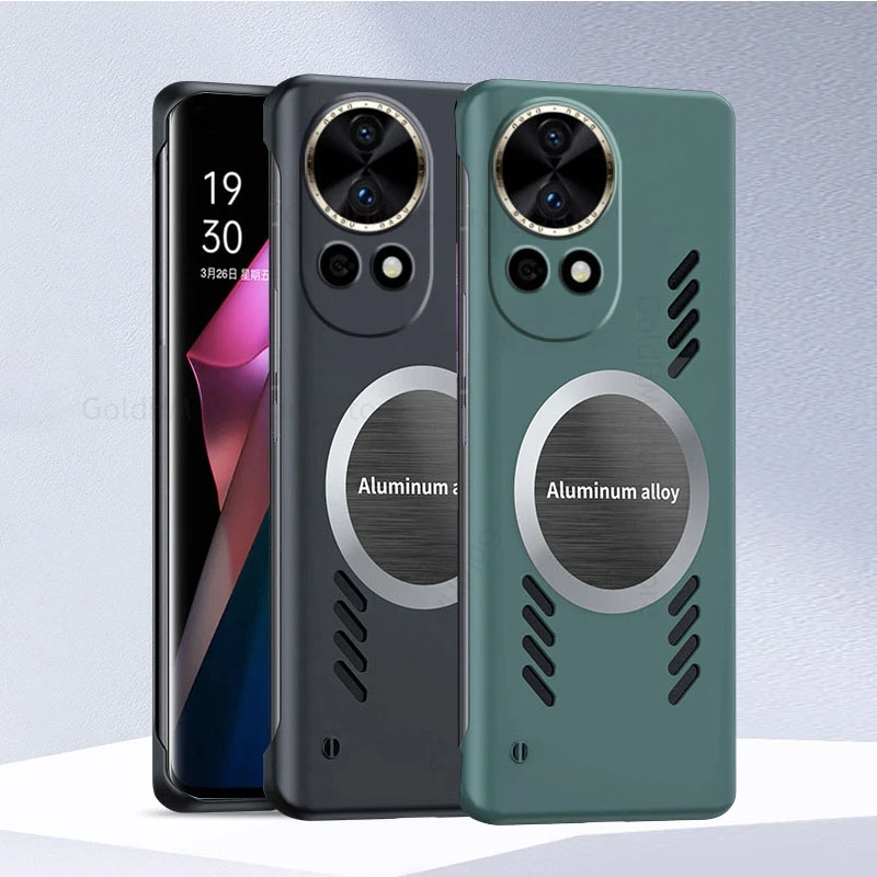 

Candy Heat Dissipation Frameless Phone Case For Huawei Nova 13 Pro Cooling Borderless Magnetic Tough Cover For Nova 12 11 13 Pro