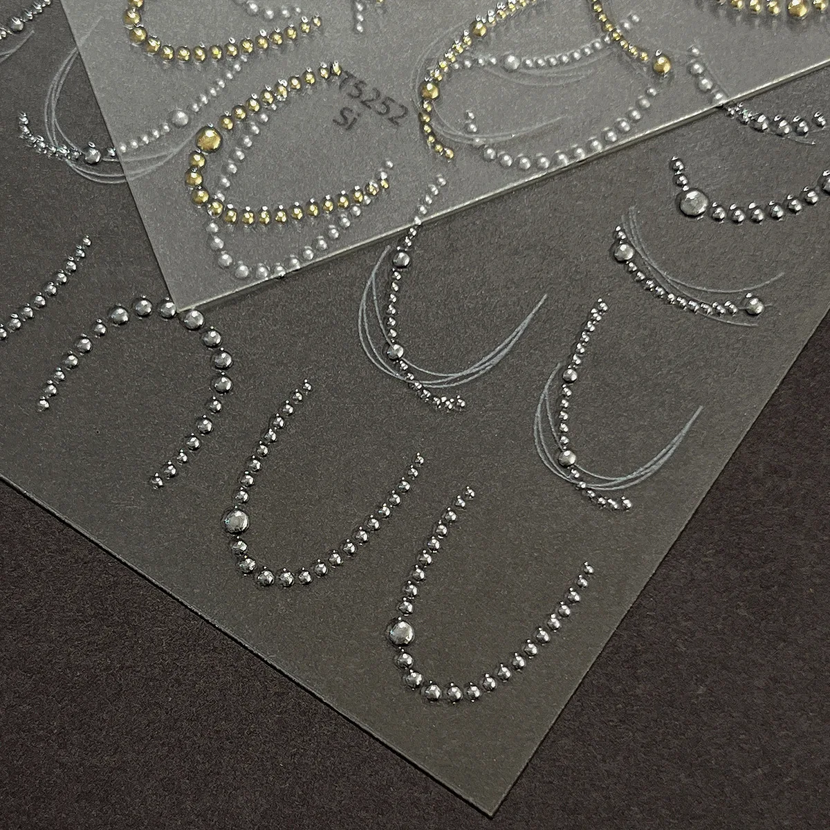 1 unidad de cadena de estampado en caliente, pegatinas 5D para decoración de uñas, pegatinas autoadhesivas para decoración de uñas, abalorio para uñas DIY