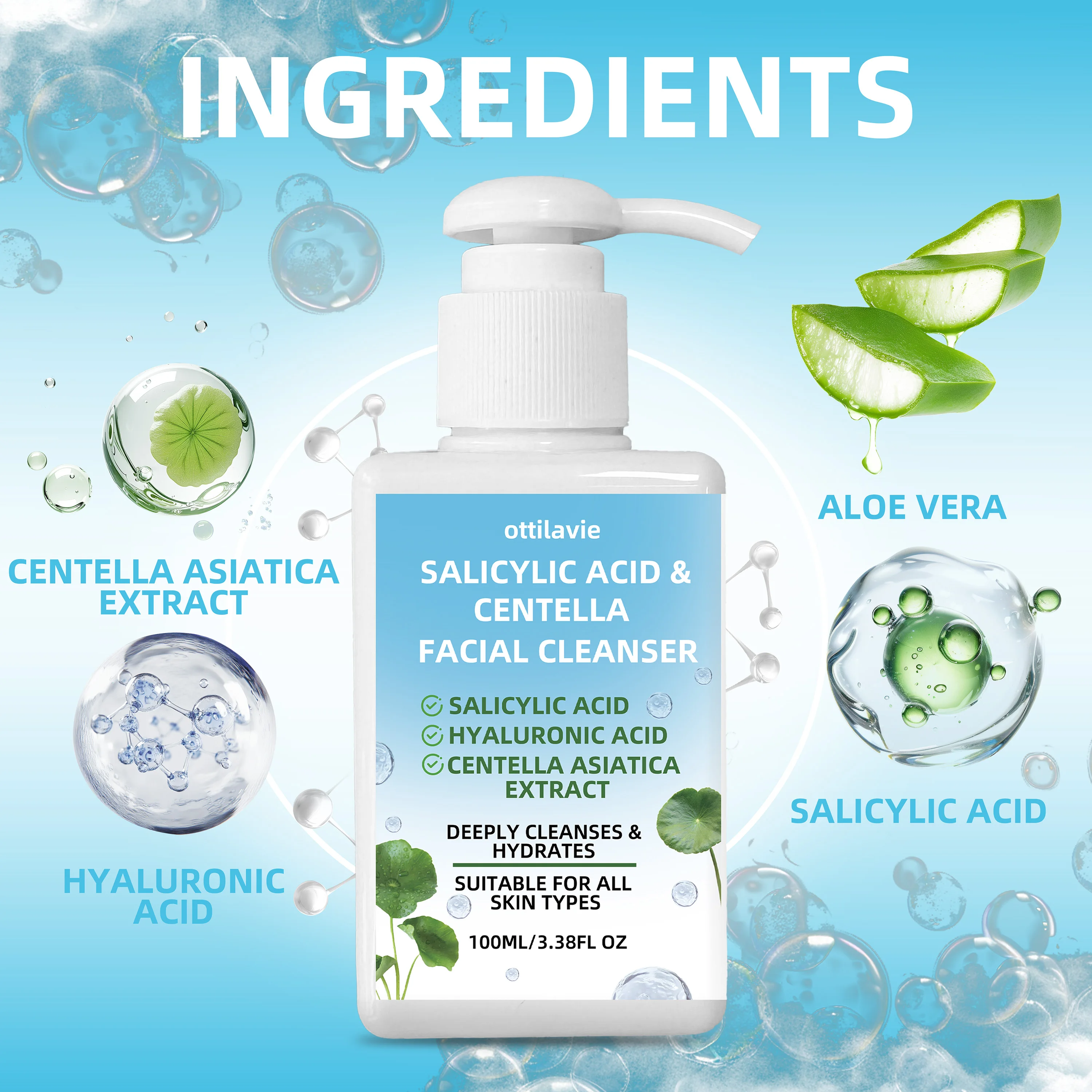 Gel de Limpeza Facial Ottilavi - Glycolic Acid Exfoliant avaliação e preço