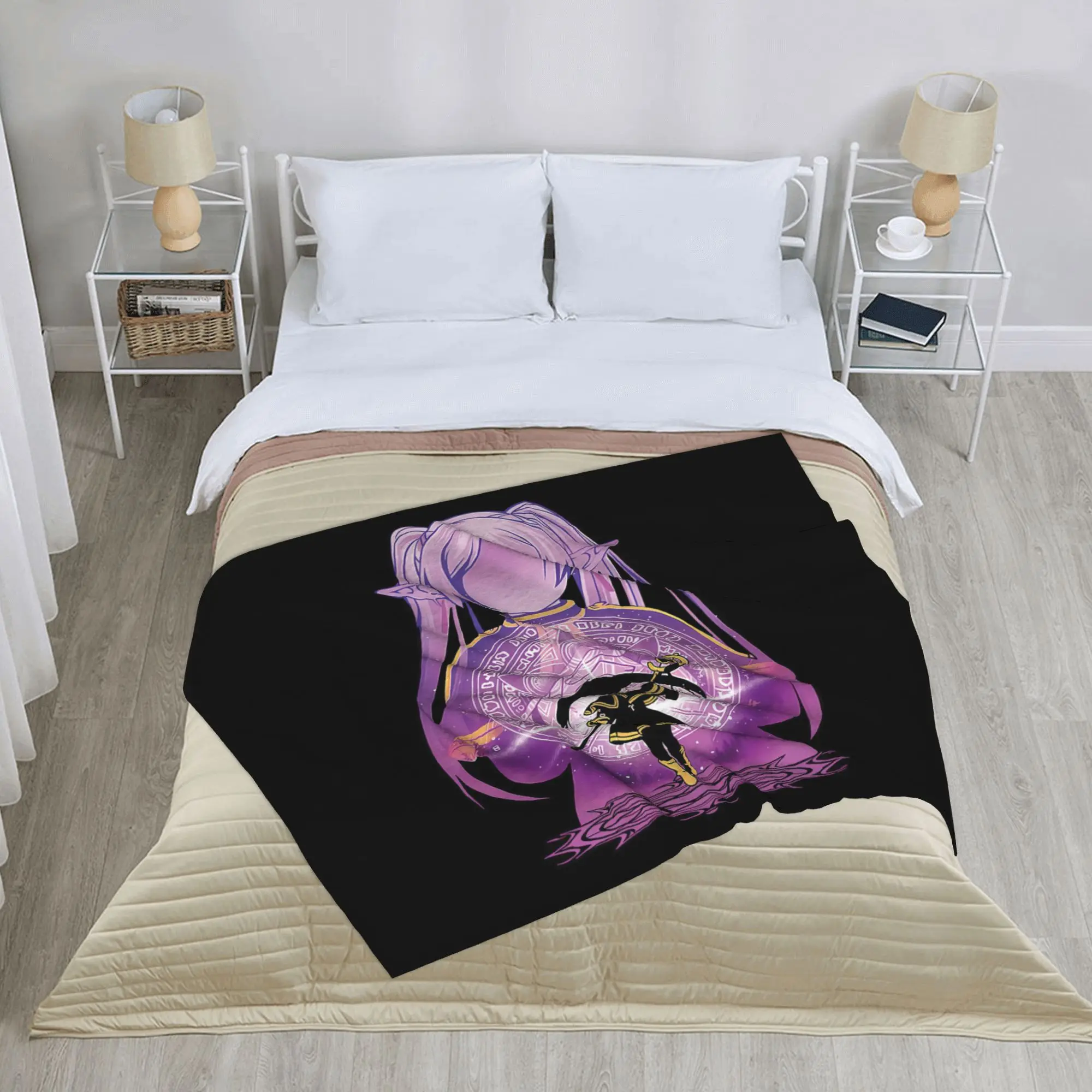 Frierens Beyond Journey's End Anime Blanket Fleece  Print  Soft Throw Blankets for Bed Rug Piece