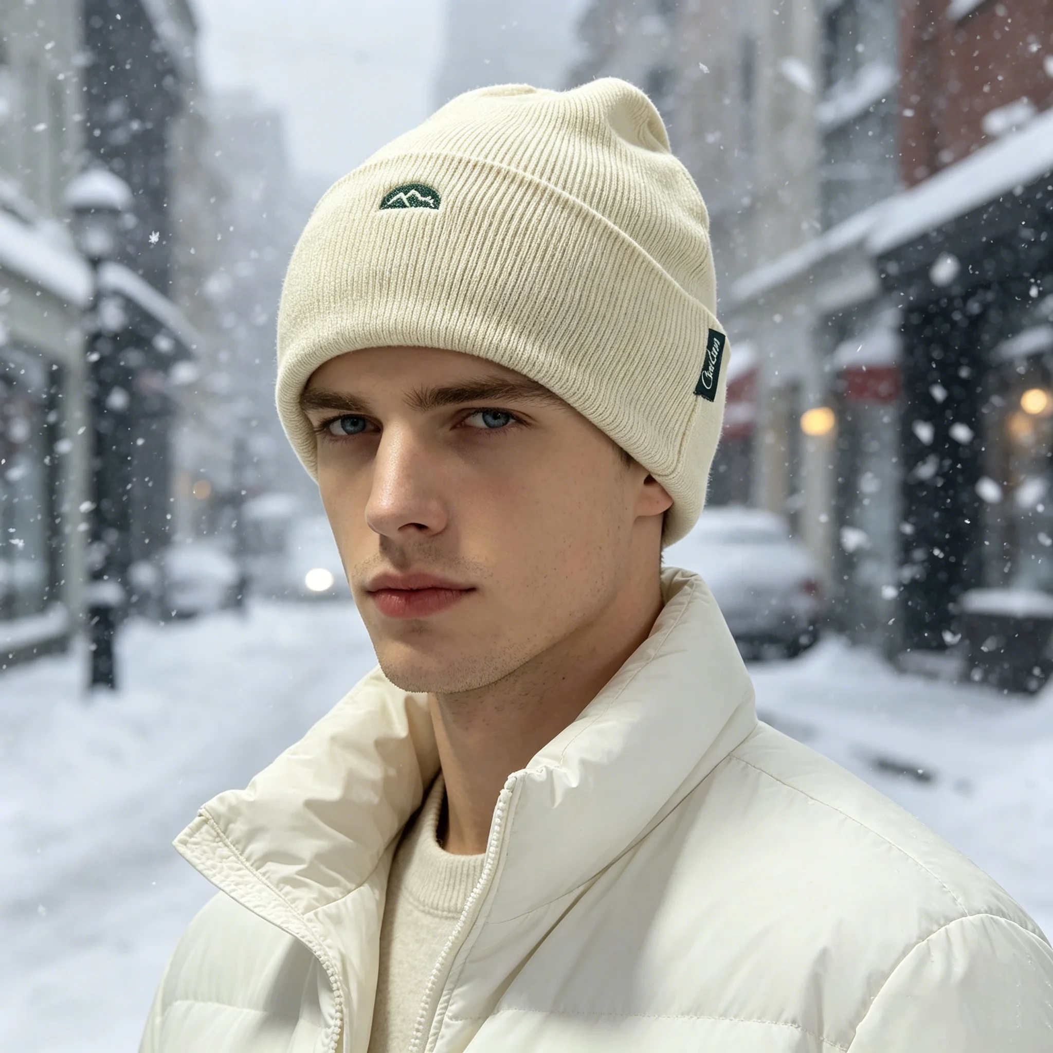 Herren-Strickmütze mit Bergmot – Beanie Cuffed Knit Bewertung und Preis