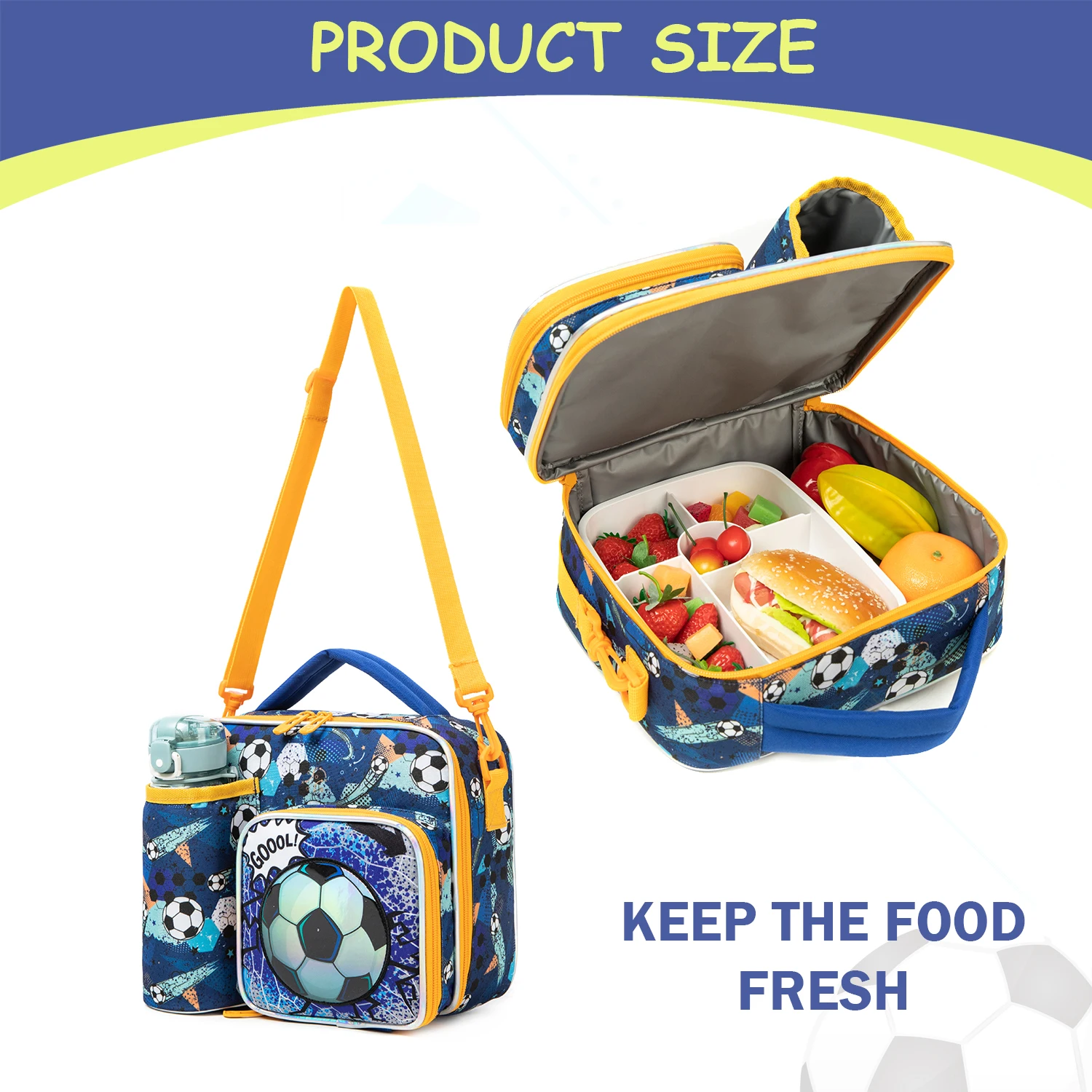 1pc Kids Lunch Bag Cute Polyester Tote Bag For Picnic Outing School And The Best Gift For Kids