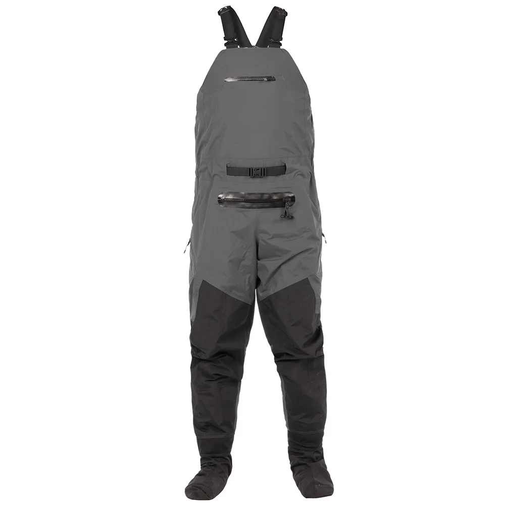 Fishmen Chest Wader Waterproof Dry Pants Breathable Zip-front Stocking foot Waders With Pockets for Hunting Fishing