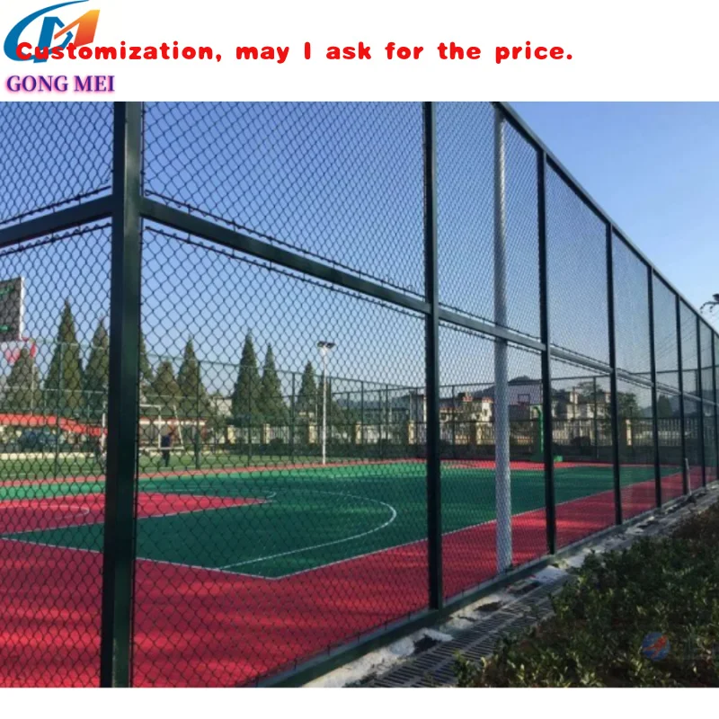 

custom.Customized PVC Coated Metal Panels Heat Treated School Playground Basketball Court Chain Link Wire Fence Elegant Fencing