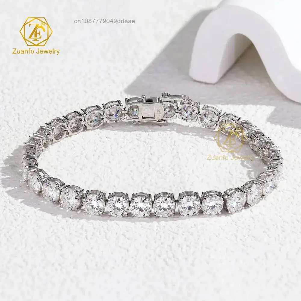 IGI Certified Lab Grown Diamond Tennis Bracelet Chain 10K 14K 18K Gold 3MM VVS Lab Created Diamond Tennis Chain