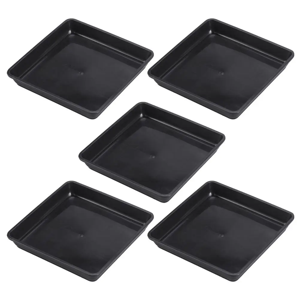 5pcs Stylish Plant Pot Trays Square Plastic Flower Pot Tray Tray Classic Garden Pot Trays Durable Flower Pot Pallets Plant Trays