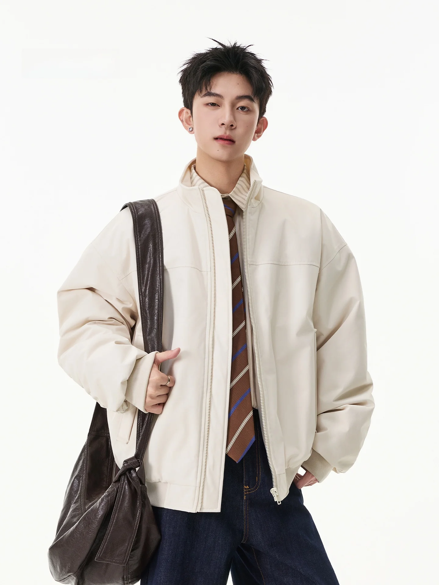 

Мужская зимняя повседневная куртка из утолщенного хлопка в американском стиле, с воротником-стойкой, рабочая одежда, теплая верхняя одежда из полиэфирного волокна, с длинными рукавами