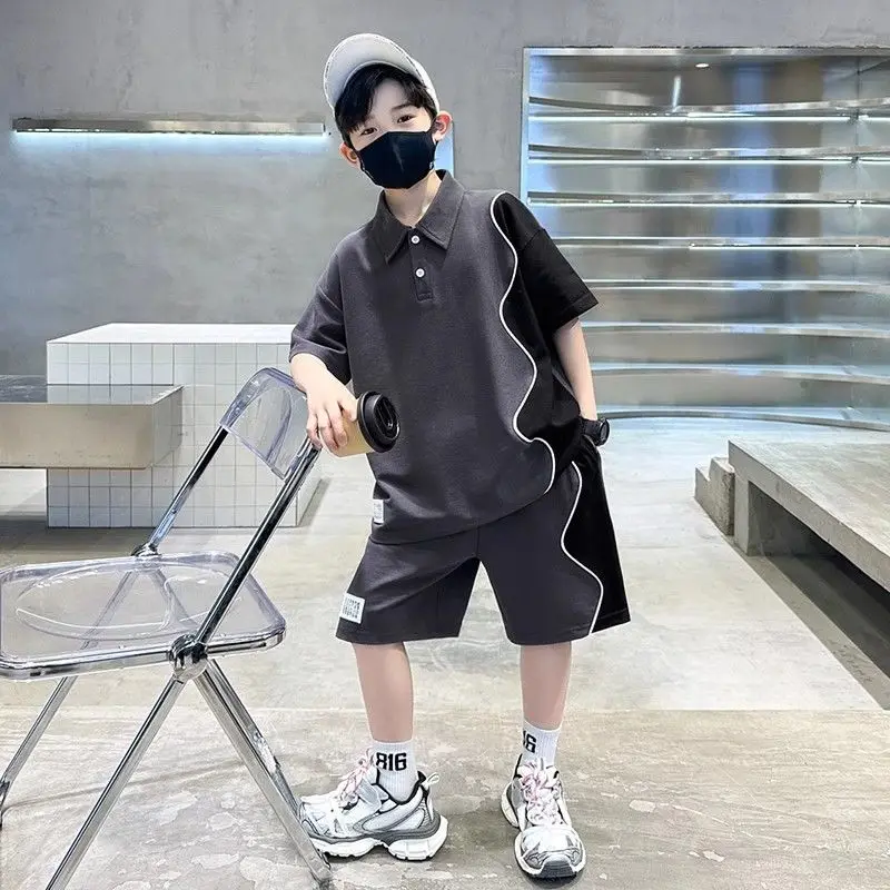 

Lightweight Sportswear Boys Kids Clothes T-shirts Set 8 10 Year Old Boy Summer Wear Sets for Children Children's Korean 2025 Top