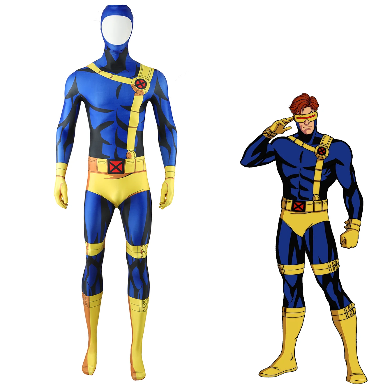 

X-Men 97 Cyclops Cosplay Costume Superhero 3D Printed Bodysuit X-Men 97 Cyclops Spandex Outfit Cosplay Halloween Costume