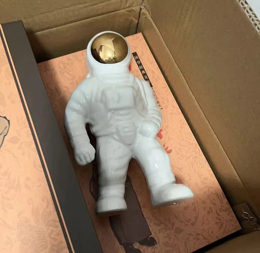 30cm Astronaut Spaceman Space man Sculpture Rocket Plane Cosmonaut Figurines Ceramic Statue Desktop Home Decor Ornament gift