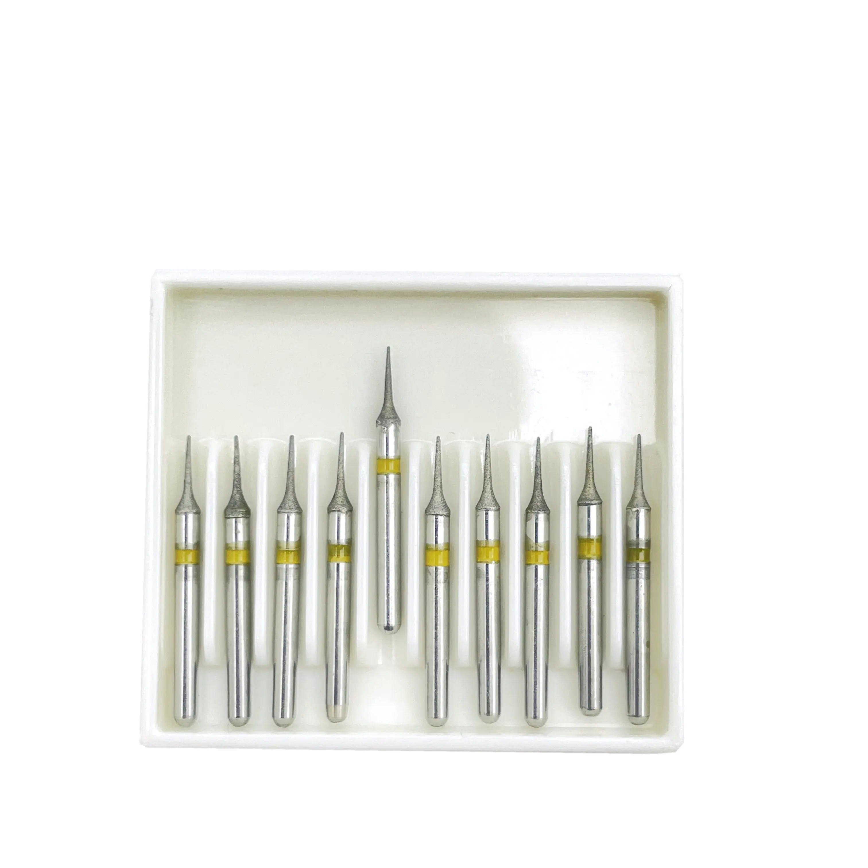 10Pcs Interproximal Enamel Reduction Dental Diamond Burs High Speed Handpiece Burs 1.6mm shank burs