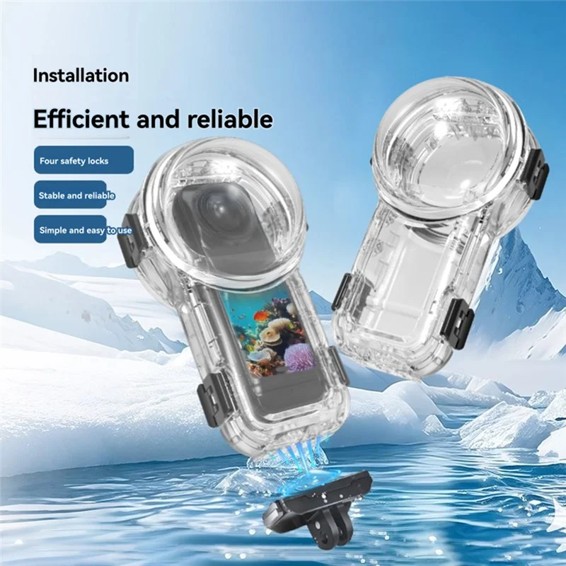 

AC18(Guaranteed) 60M Waterproof Invisible Dive Case For Insta360 X5 For Magnetic Quick Release Mount
