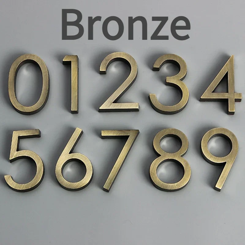 6 Cm Exterior House Number 3D Signs Adhesive Door Sign Alphabet Home Outdoor Mail Box Numbers Stickers Address Plate Custom Sign