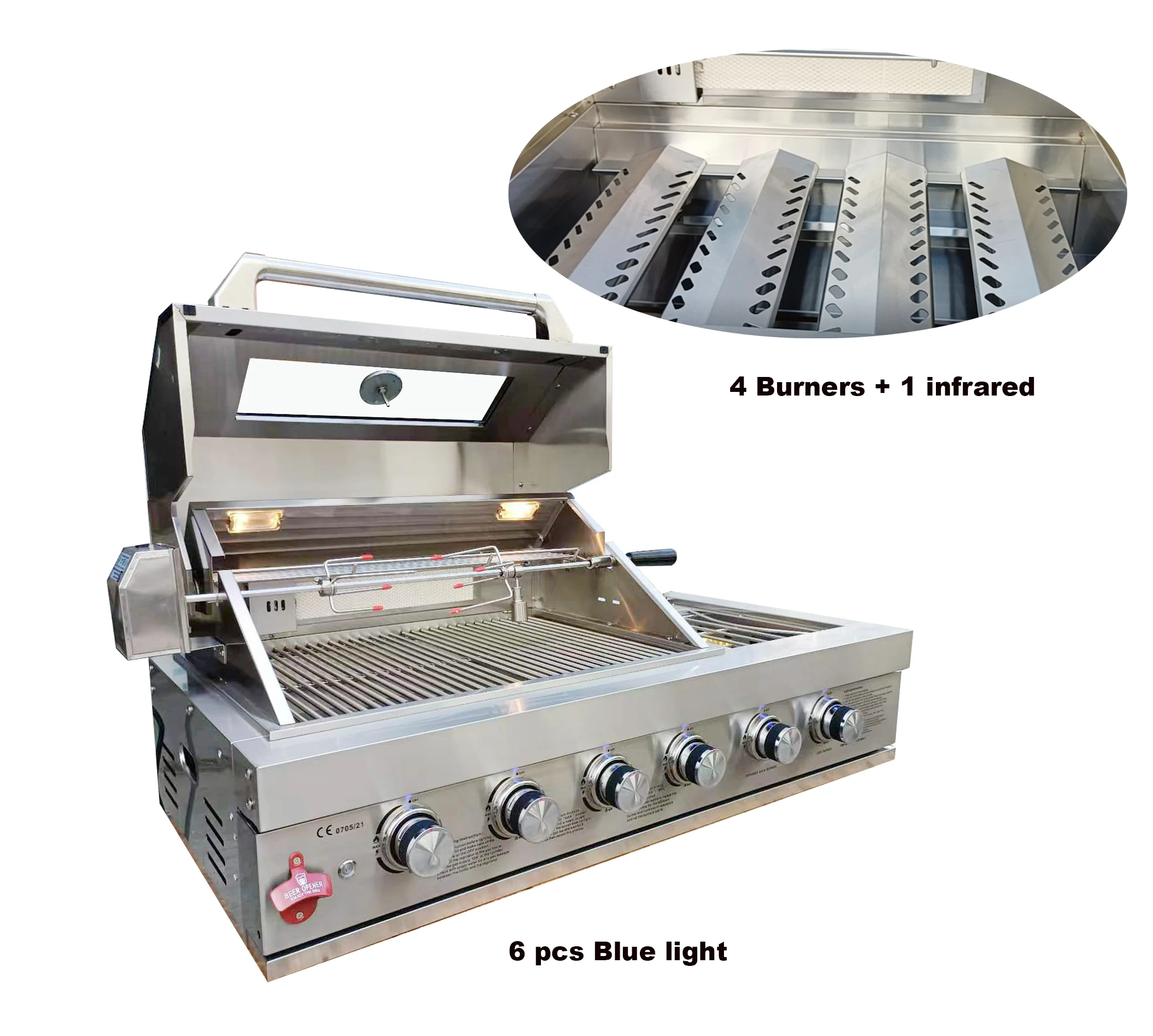 Wholesale Outdoor SS304 Kitchen BBQ Grill Kitchen Cabinet Low Price Commercial Professional Gas Grills Party Barbecue