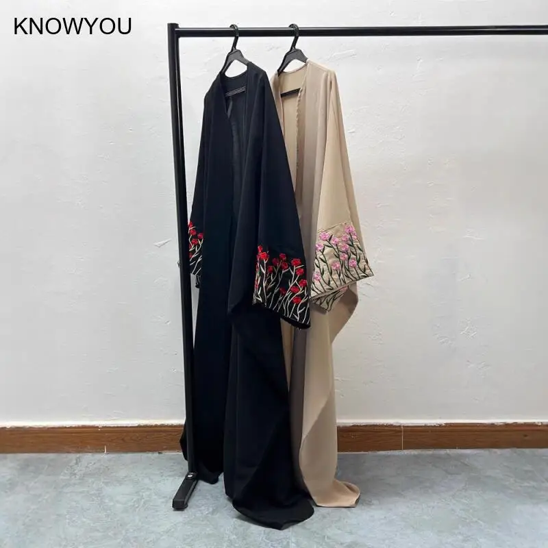 Djellaba Embroidery Open Dress Women Abaya Muslim Kimono Dresses Dubai Jalabiya Abayas Kaftan Islam Morocco Vestidos Kimono