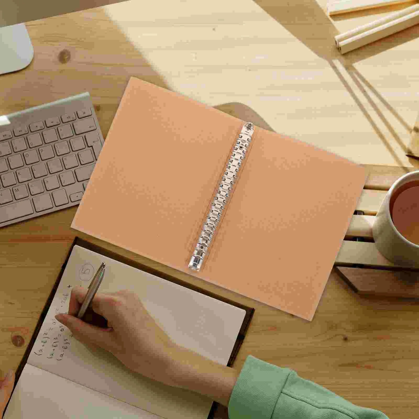 Loose-leaf Book Cover Spiral Notebook College Ruled Binders Hard Hand Account Folder Shell Scrapbook Office