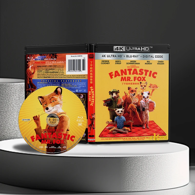 Fantastic Mr. Fox (2009) 4K Blu-ray Disc 5.1 Dolby Vision English Chinese Cantonese and Chinese characters