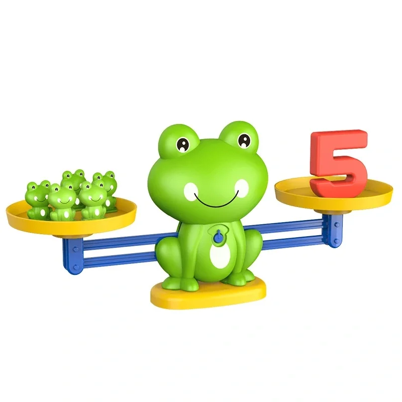 Popular Upgraded Version of the Frog Scale Math Toy, Suitable for Ages 3 and Above, Visual Weight Counting Scale Set, Montessori Preschool Arithmetic Board Game, Educational Toy Free from Electronic Screens, Children's Birthday Gift for New Year's Day, Valentine's Day, St. Patrick's Day, Easter, Mother's Day, Father's Day, Independence Day, Back-To-School Season, Halloween, Black Friday, Cyber Monday, Christmas, New Year's Eve, Children's Birthday Party Season, Family Education Season