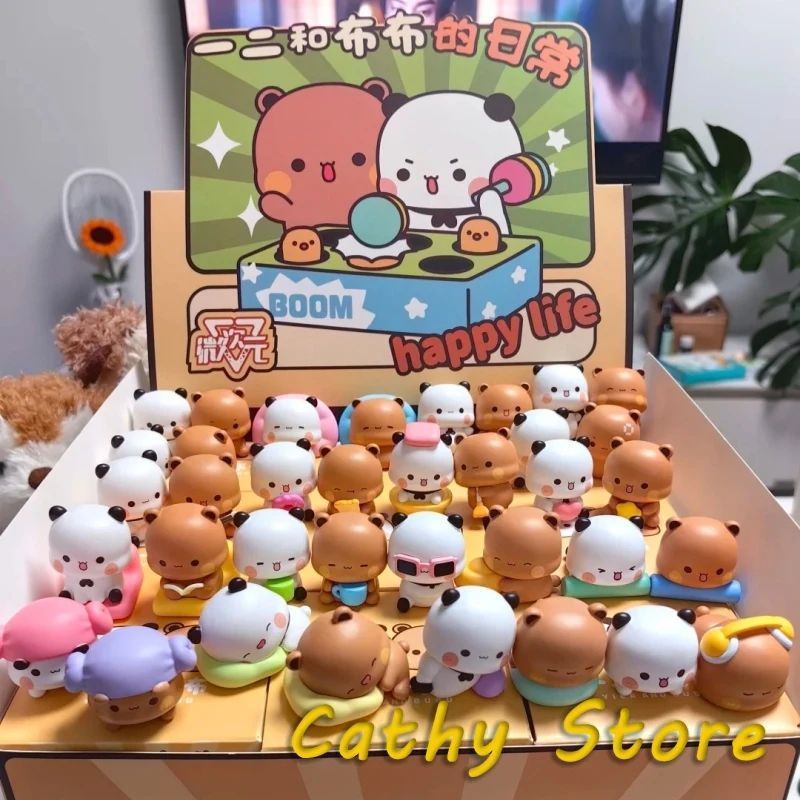 

Подлинная кавайная бубу и дуду, ежедневная слепая коробка, милая аниме-фигурка, модная игрушка, загадочная коробка, украшение для рабочего стола, модель куклы, подарок на день рождения