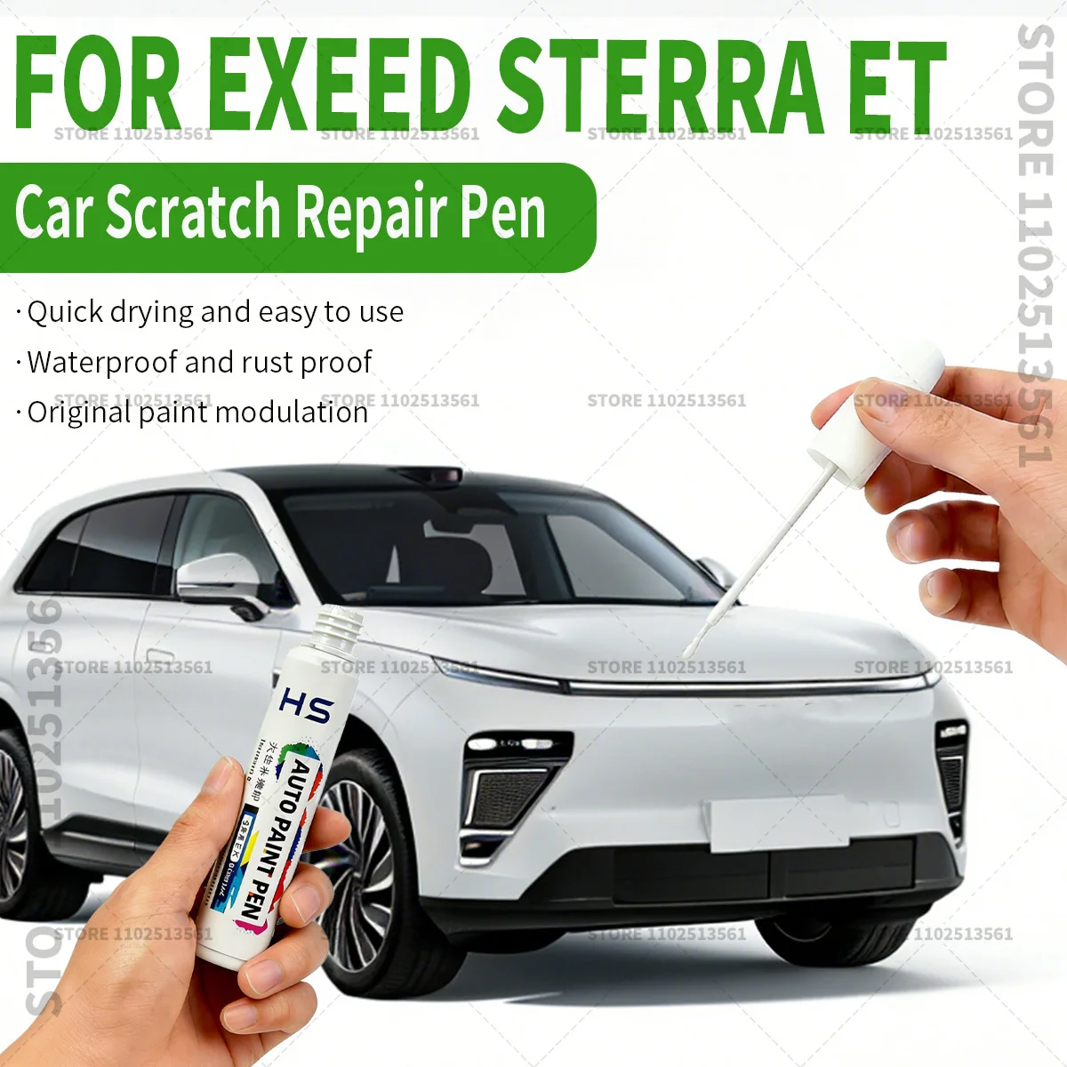 

Ручка-корректор для удаления царапин и ремонта краски EXEED STERRA ES 2023-2025: Morning Red 126, Wilderness Green 116, Ivory White 116, Purple 136