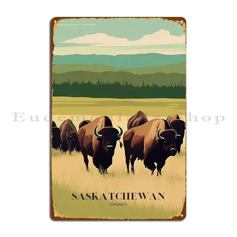 Saskatchewan Travel Poster Colorful And High Resolution 300 Dpi Metal Sign Create Cinema Decoration Personalized Tin Sign Poster