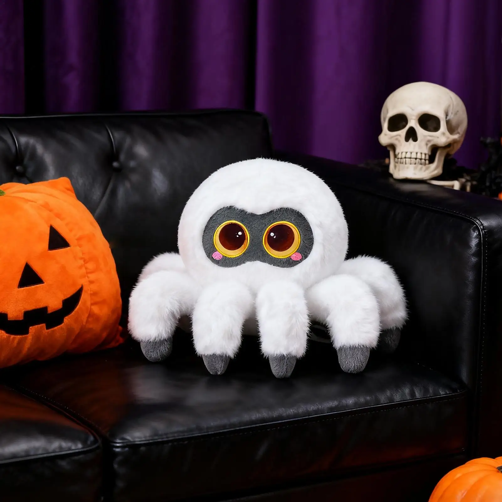 Für Big-Eyed Spider Spider Plüsch 11,8 Zoll Big-Eyed Spider Dekor Halloween Stofftier für Kinder Erwachsene Kinderzimmer Schlafzimmer