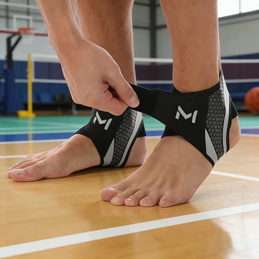 Lace Up Ankle Brace With Straps Adjustable Ankle Stabilizer For Basketball Soccer Sprain Prevention Protective Sleeve Unisex
