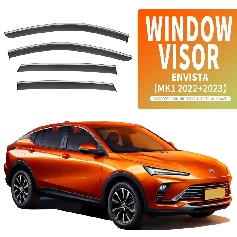 

4pcs For Buick ENVISTA 2022+ Car Window Visor Awning Shelters Windshield Side Window Rain Sun Shade Auto Accessories