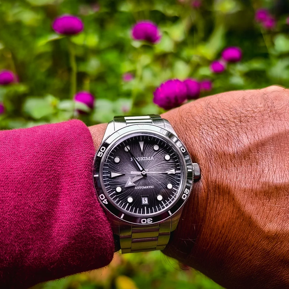 Proxima PX1749 39mm Men Diver Watch Spiral Vortex Dial Luxury