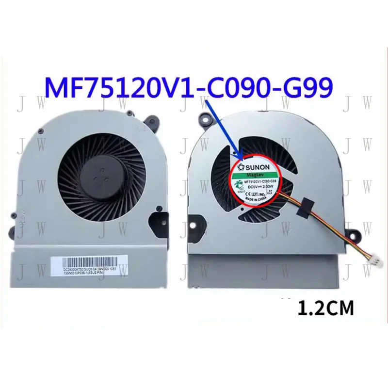 

DDW For ASUS SUNON MagLev MF75120V1-C090-G99 DC5V 2.00W K45VS Fan