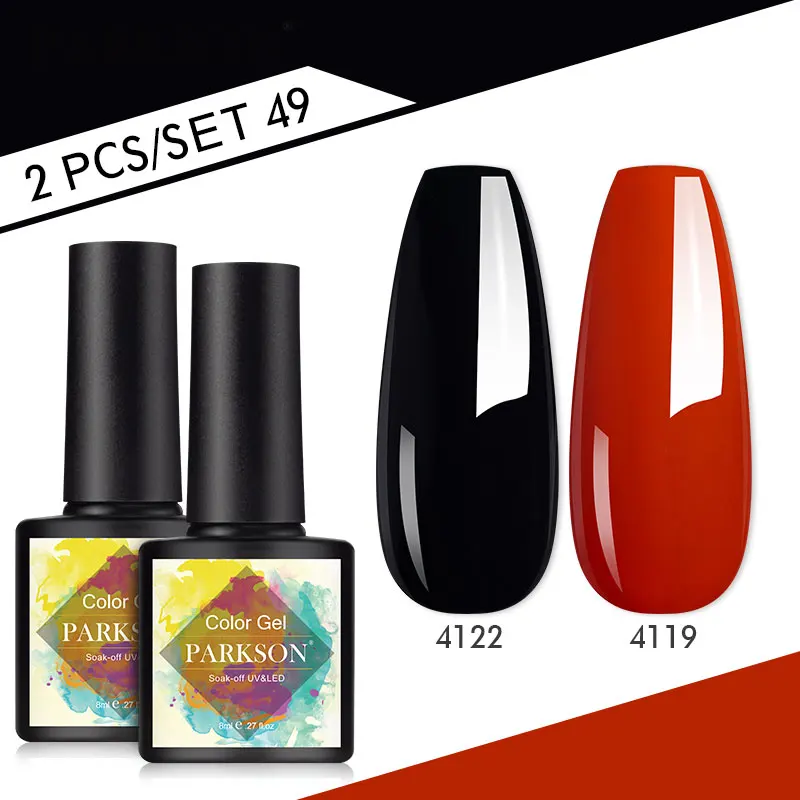 

Parkson Gel Nails Polish Set 2/3/5PCS Semi Permanent Nail Polish Manicure Set UV Soak Off Glitter Gel Lacquer Kit Nail Art