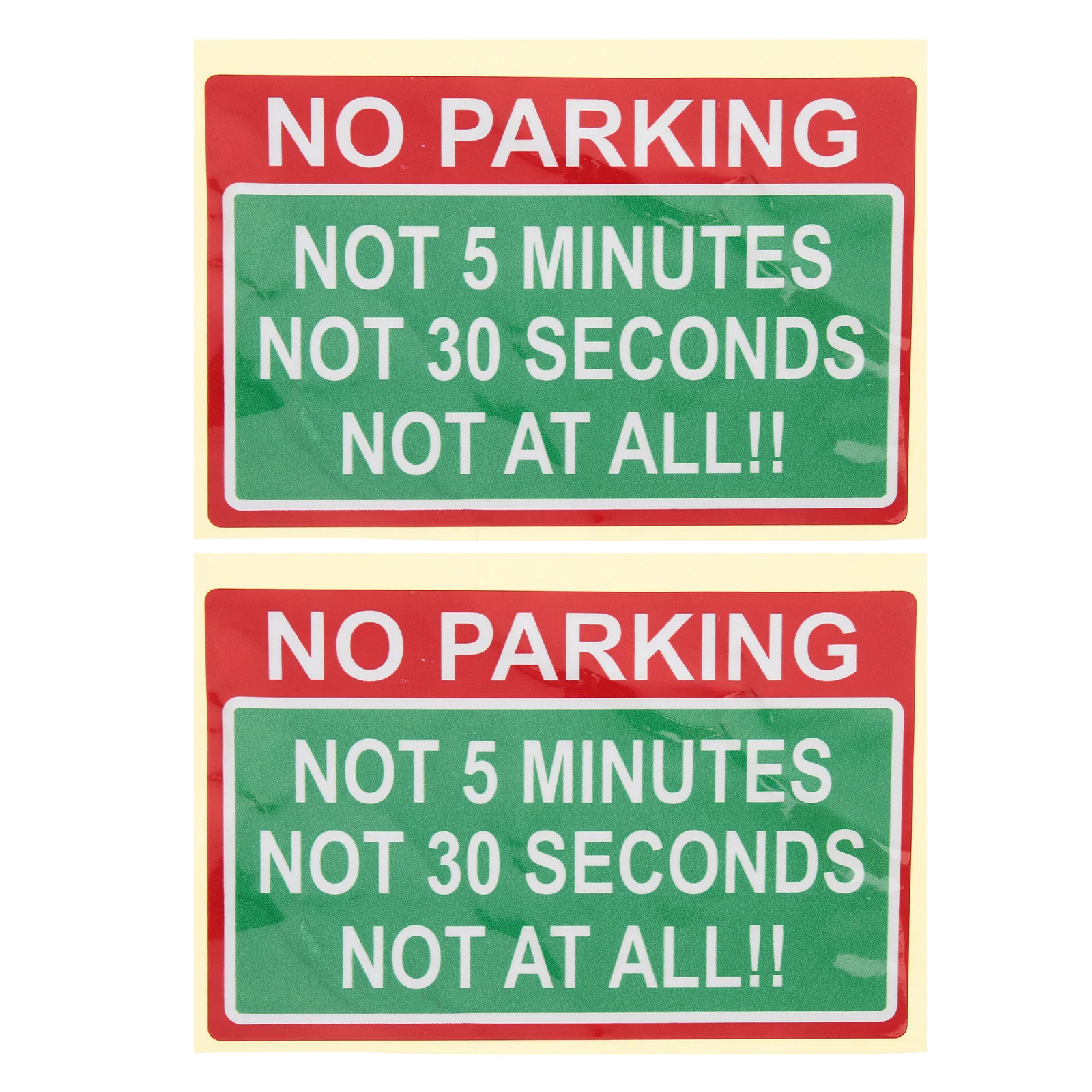 

2 Pcs No Parking Sign Car Decals Public Supplies The Warning Stickers Signboard Pvc Safety Warnings Child