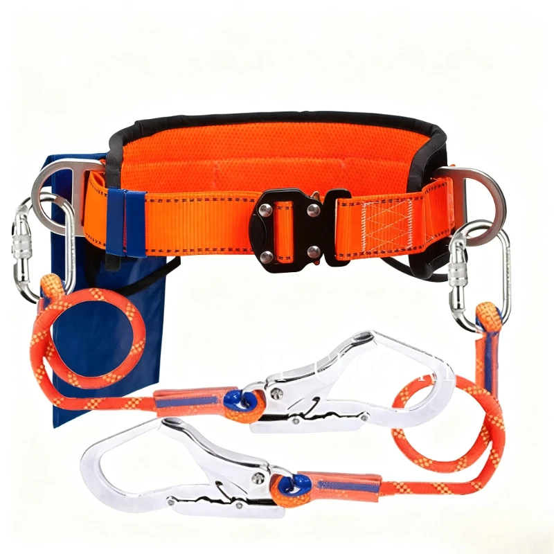 Single Waist Safety Harness High-altitude Work Safety Belt Outdoor Climbing Training Electrician Construction Protect Equipment