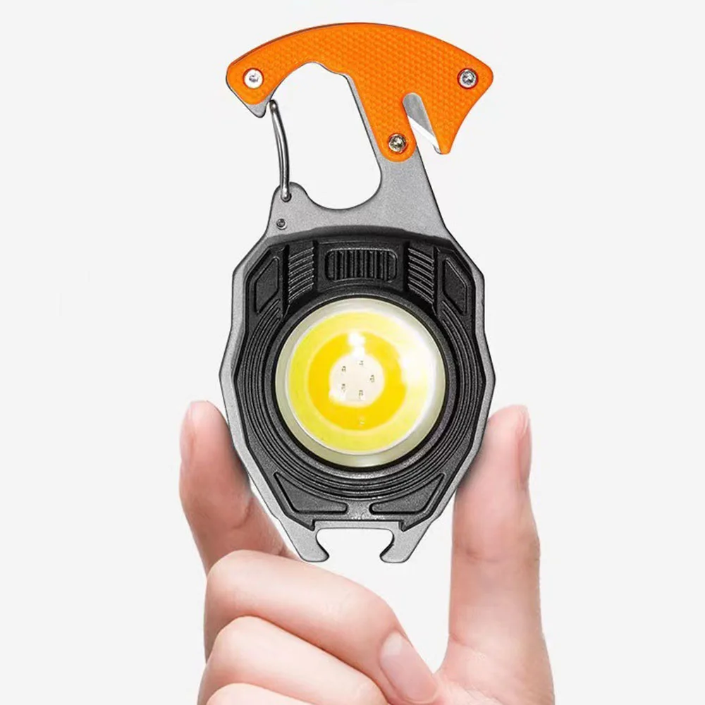 Bottle Opener Small Keychain Light Household Emergency Flashlight For Hiking Climbing