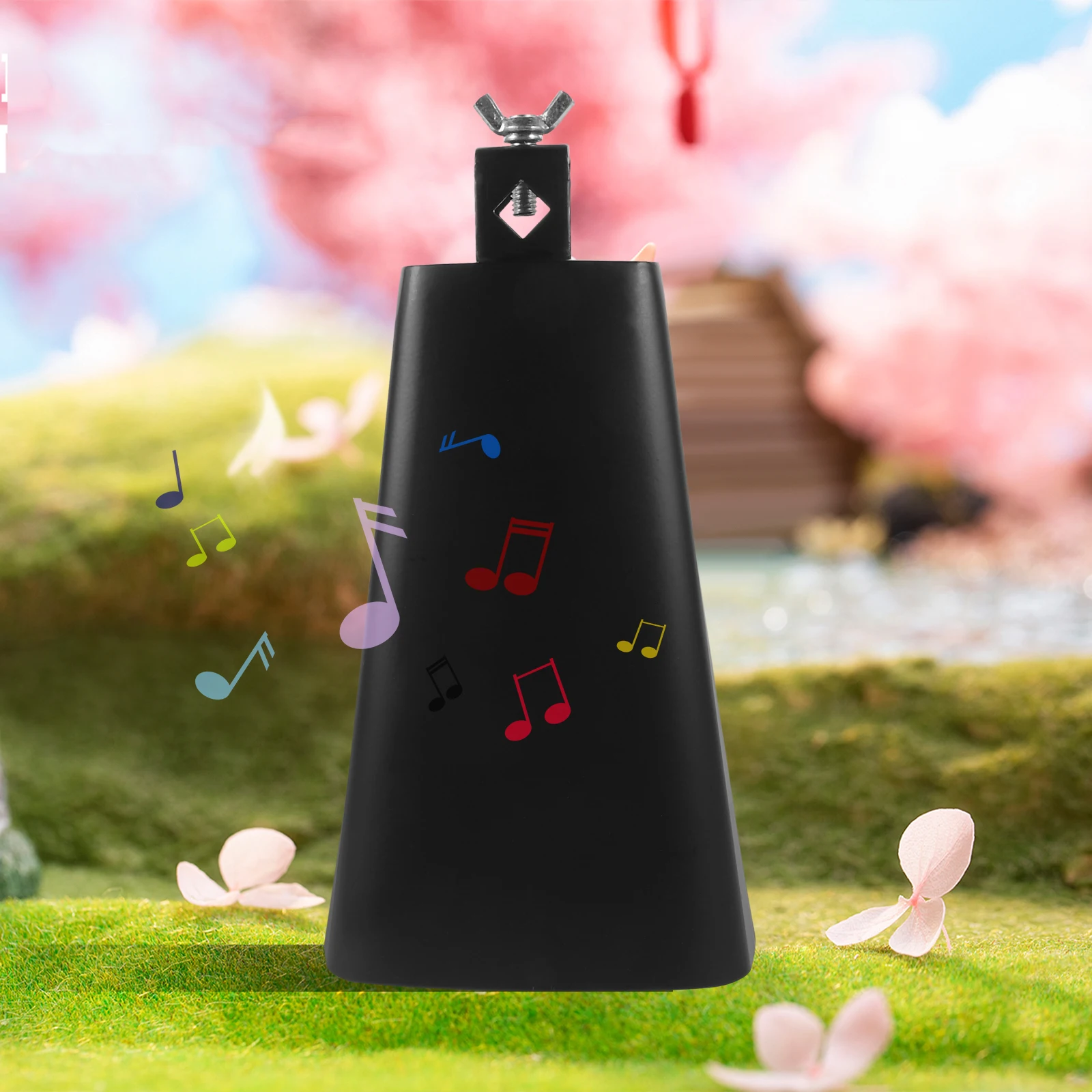 Cowbell Instrumento musical Juguetes Niños Instrumentos para niños Metal con mango de madera para soporte de mano