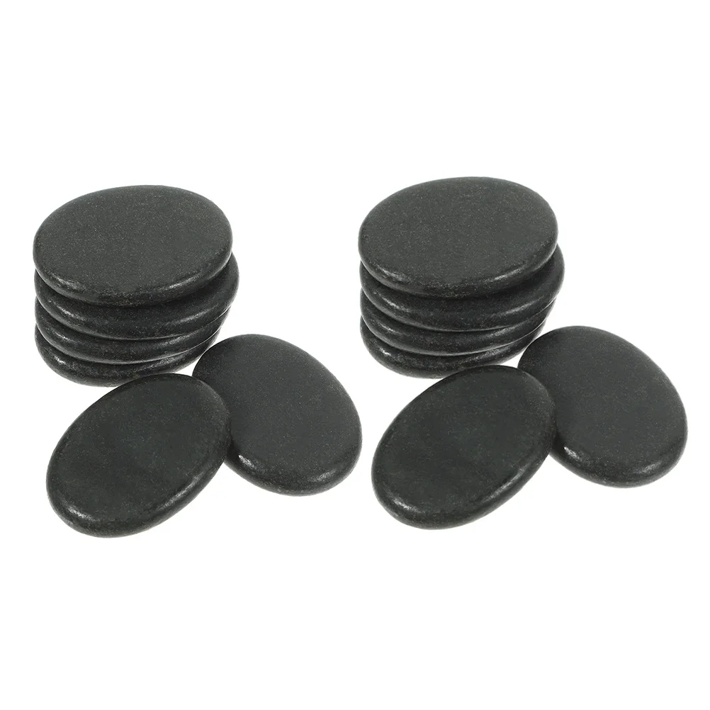 

12 шт., массажные камни из вулканической скалы, скребковая пластина для большого пальца, расслабляющий спа-инструмент, натуральный скребок для спа-салона для пальцев, горячие массажные камни