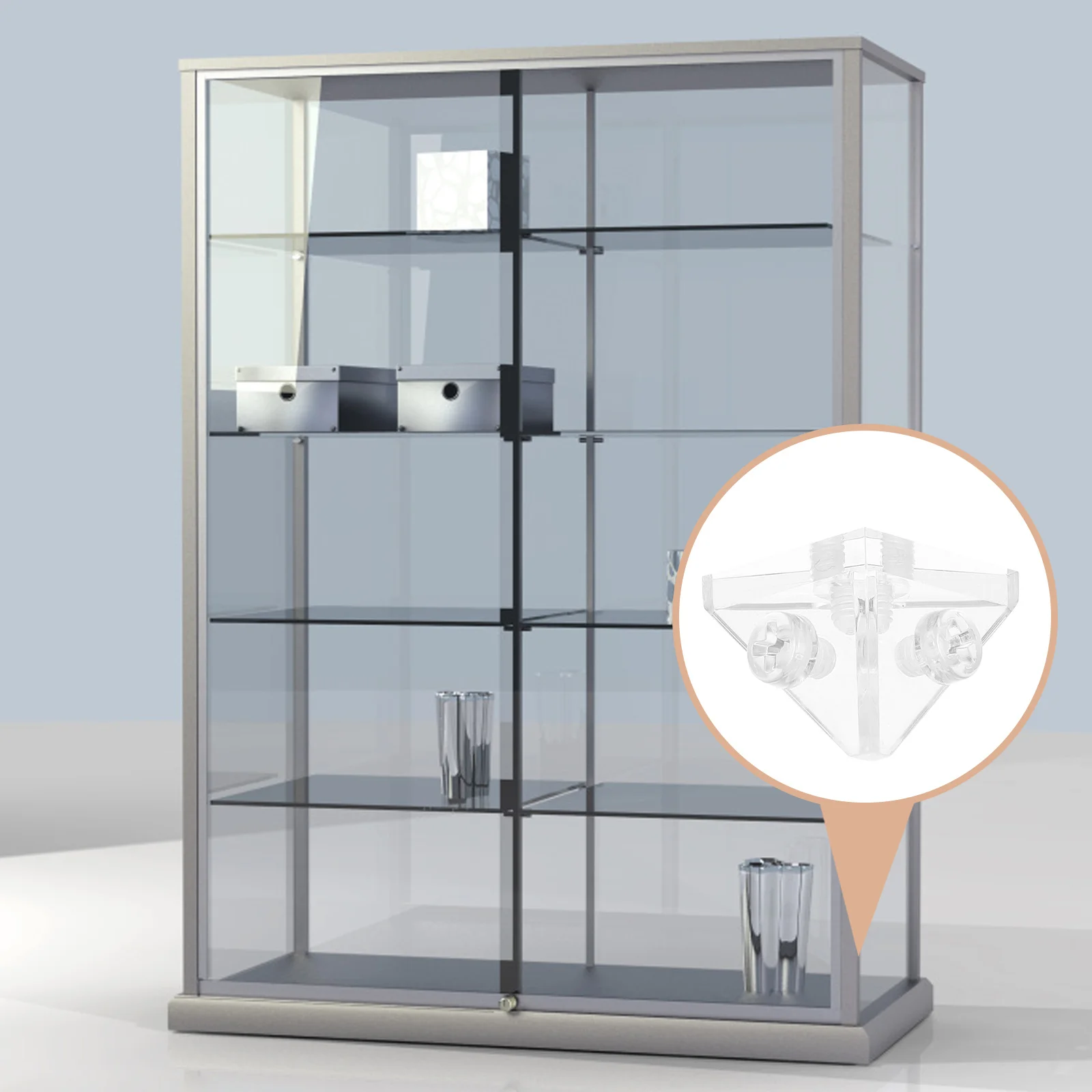 

10Pcs Acrylic Corner Brackets Transparent Decorative Angle Braces for Small Shelves Cases Acrylic Corner Brace