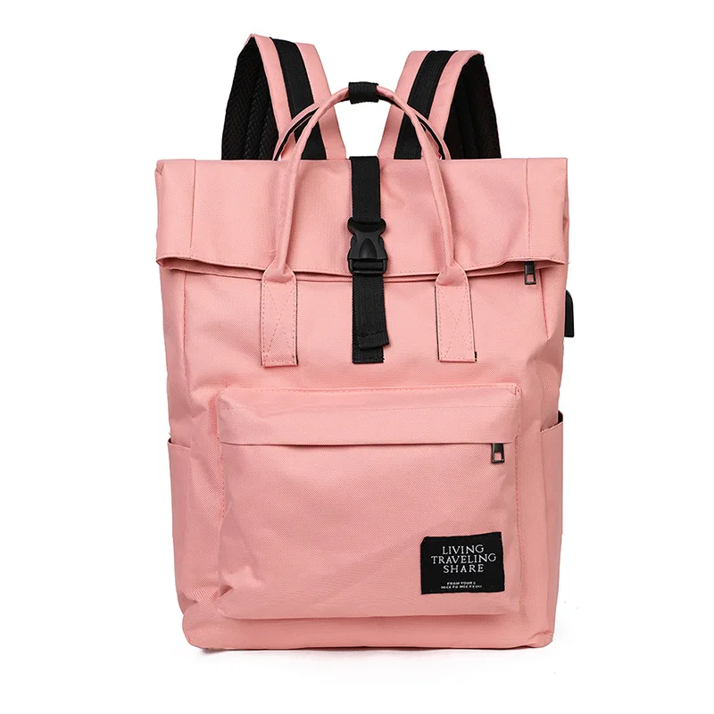 

Women External USB Charge Backpack Canvas Backpack Male Mochila Escolar Girls Laptop Backpack School Bags Backpack for Teens D50