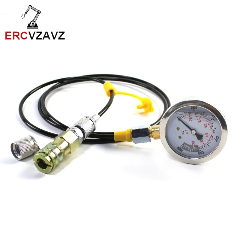 

Hydraulic Pressure Test Kit 25/40/60MPA Gauge Main pump Pressure connector for Komatsu PC200 Excavator Construction Machinery