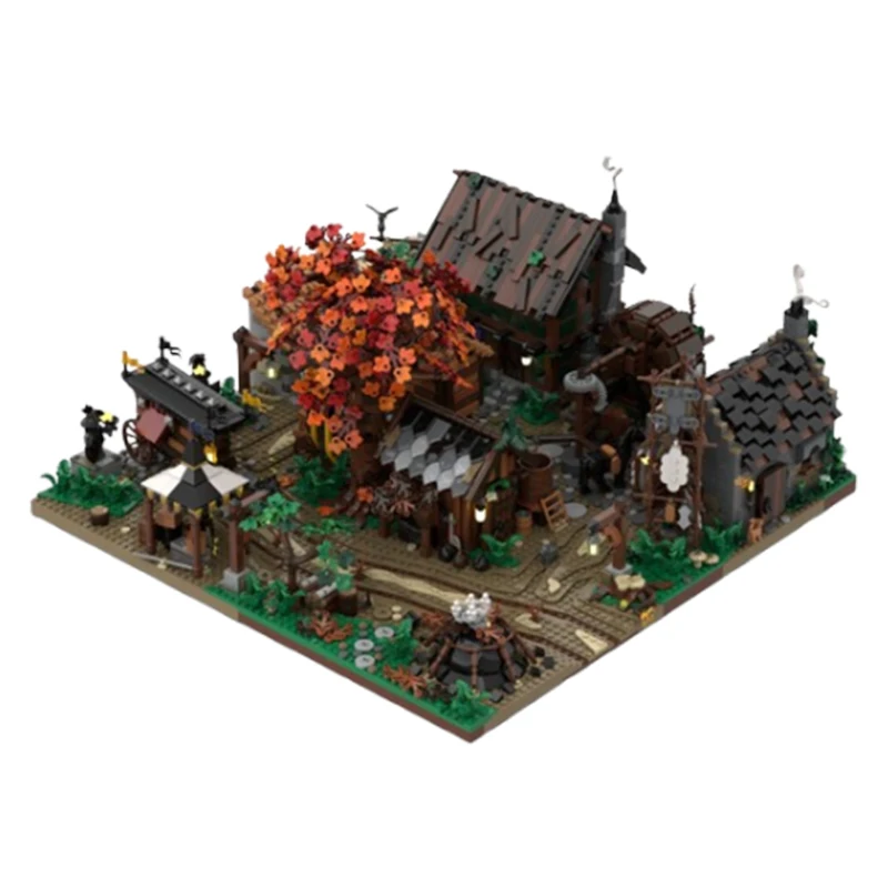 Spot MOC-189181 Small Particle Assembled Village Houses in the Forest, Creative Puzzle Gifts, Toy Models and Ornaments