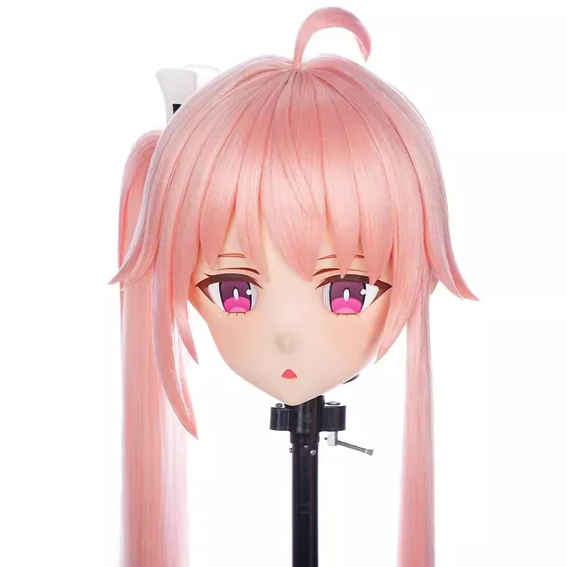 Hecho a mano personalizar Anime muñeca cruzada completa mujer/niña personaje de dibujos animados diadema completa bloqueo Kig Cosplay máscara de Kigurumi