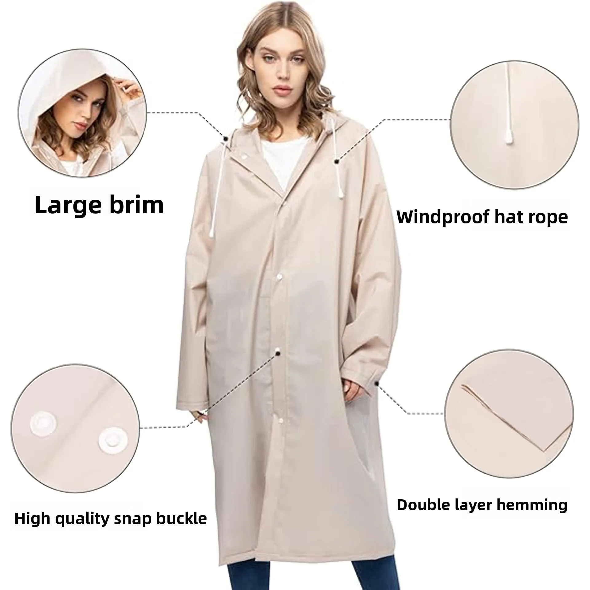 

Versatile OneSizeFitsAll Thick Disposable Raincoat Perfect for Rainy Days at Amusement Parks Festivals and More