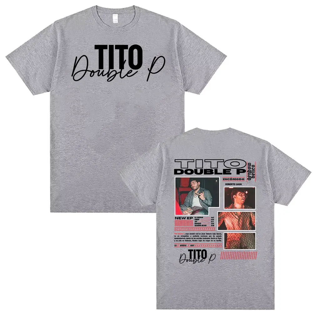 تيتو مزدوج P Ay Mama ألبوم جولة تي شيرت ملابس للرجال موضة Harajuku تي شيرت للجنسين عادية كم قصير المتضخم تي شيرت #4