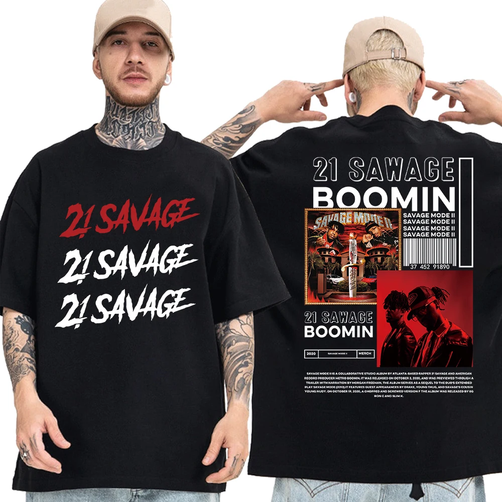 Hot 21 Savage American Dream T-Shirts Man Woman Harajuku Hip Hop O-Neck Shirts Fans Gift Unisex