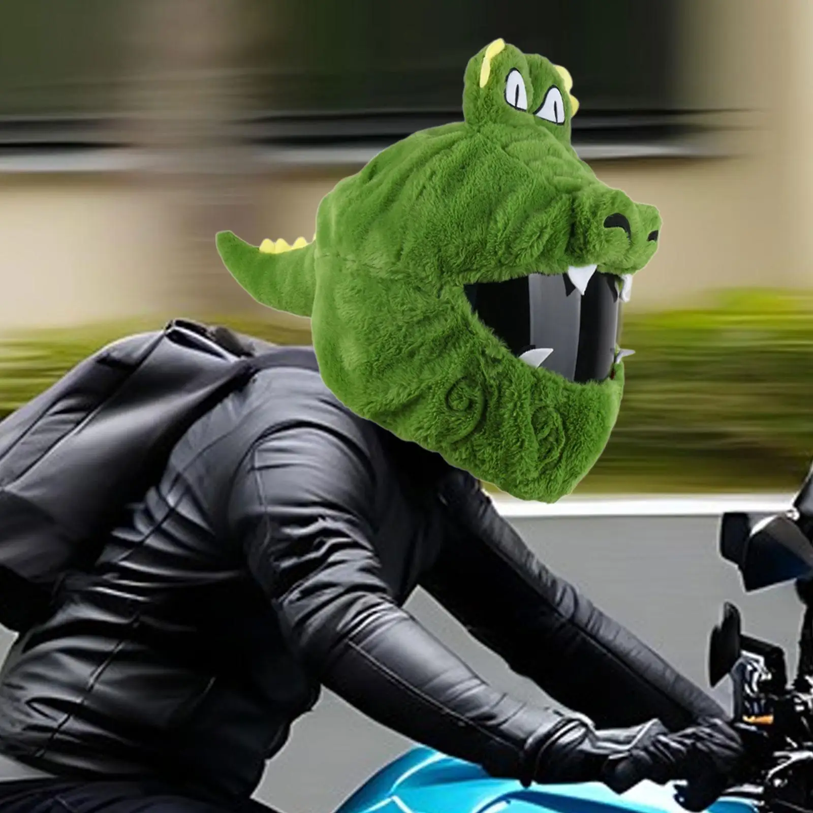 

Motorcycle Helmet Cover Winter Cartoon Soft Universal Protective Plush Eye Catching Helmet Protective Cover Cute Animal Cover