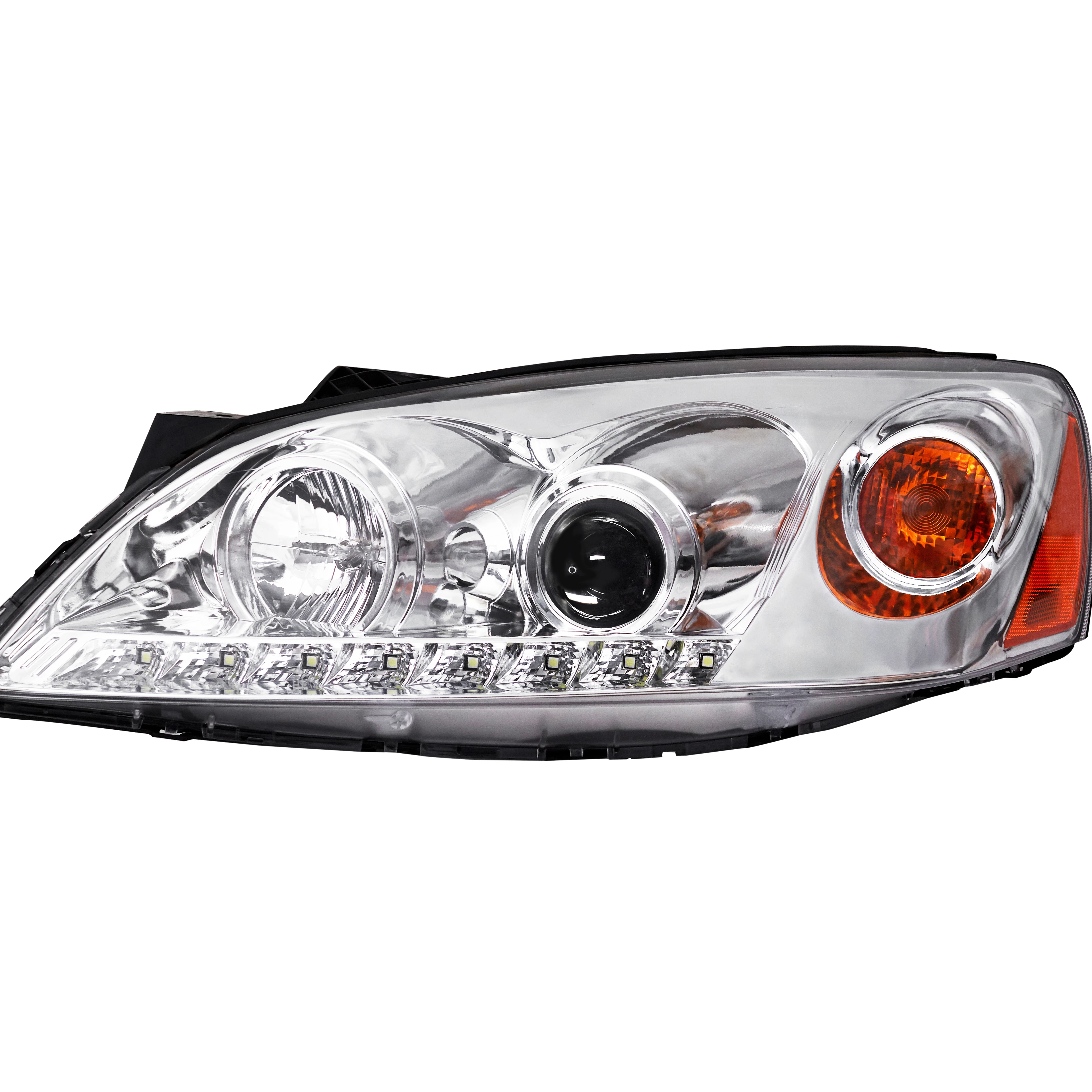 Hot-selling Front light Projector Headlights w/ LED Light Strip  FOR 2005-2010 Pontiac G6 (Chromed/Clear)