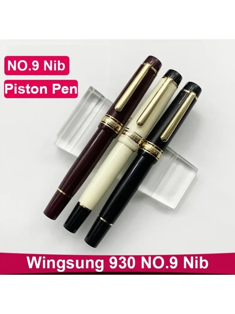 Pióro wieczne WingSung/JUNLAI Large 930 z żywicznym tłokiem, 50 sztuk #   Długopis nr 9 Iraurita F/M/B, stalówka czarna/biała, do pisania biznesowego, na prezent. — zdjęcie produktu 6